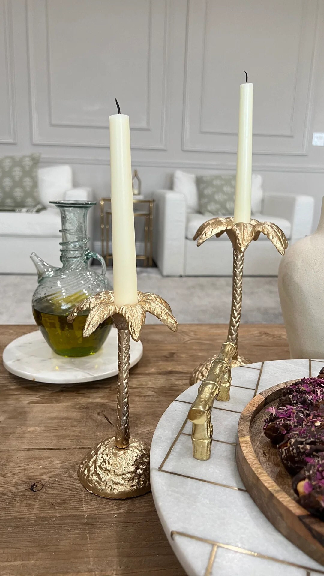 Palm Tree Candle Holders ( Set of 2) - Etsy | Etsy (US)