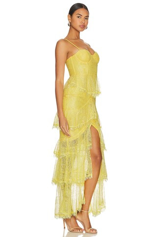 MAJORELLE Zelda Fitz Gown in Lemon Yellow from Revolve.com | Revolve Clothing (Global)