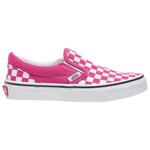 Vans Slip On - Girls' Preschool Skate/BMX Shoes - Pink / White, Size 1.5 | Eastbay