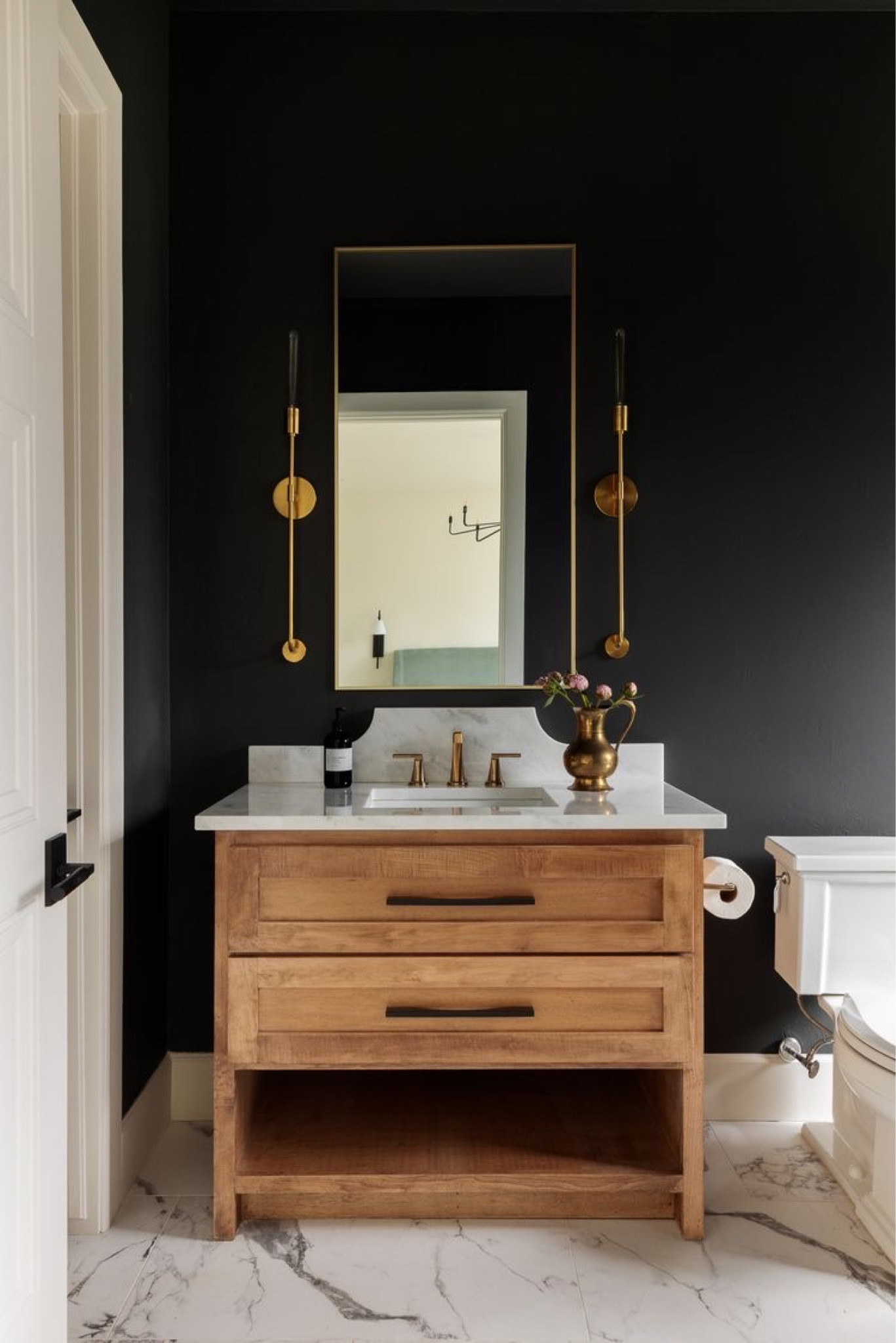 Shop this moody powder room!

Designer: @micahabbanantodesigns
#timelesswithanedge
#micahandco

#LTKhome #LTKFind #LTKstyletip
