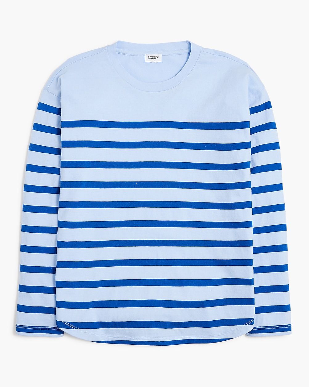 Striped tee with curved hem | J.Crew Factory