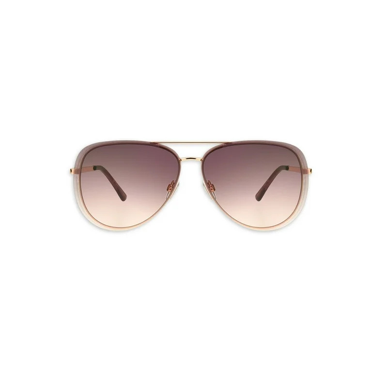 Sofia Vergara Women's Aviator Rose Gold Adult Sunglasses | Walmart (US)