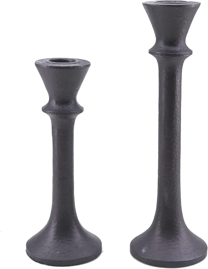 JT17008 Rustic 2 Pack Candlestick Decorative Taper Candle Holder for Table Centerpiece, 7" x 9", ... | Amazon (US)