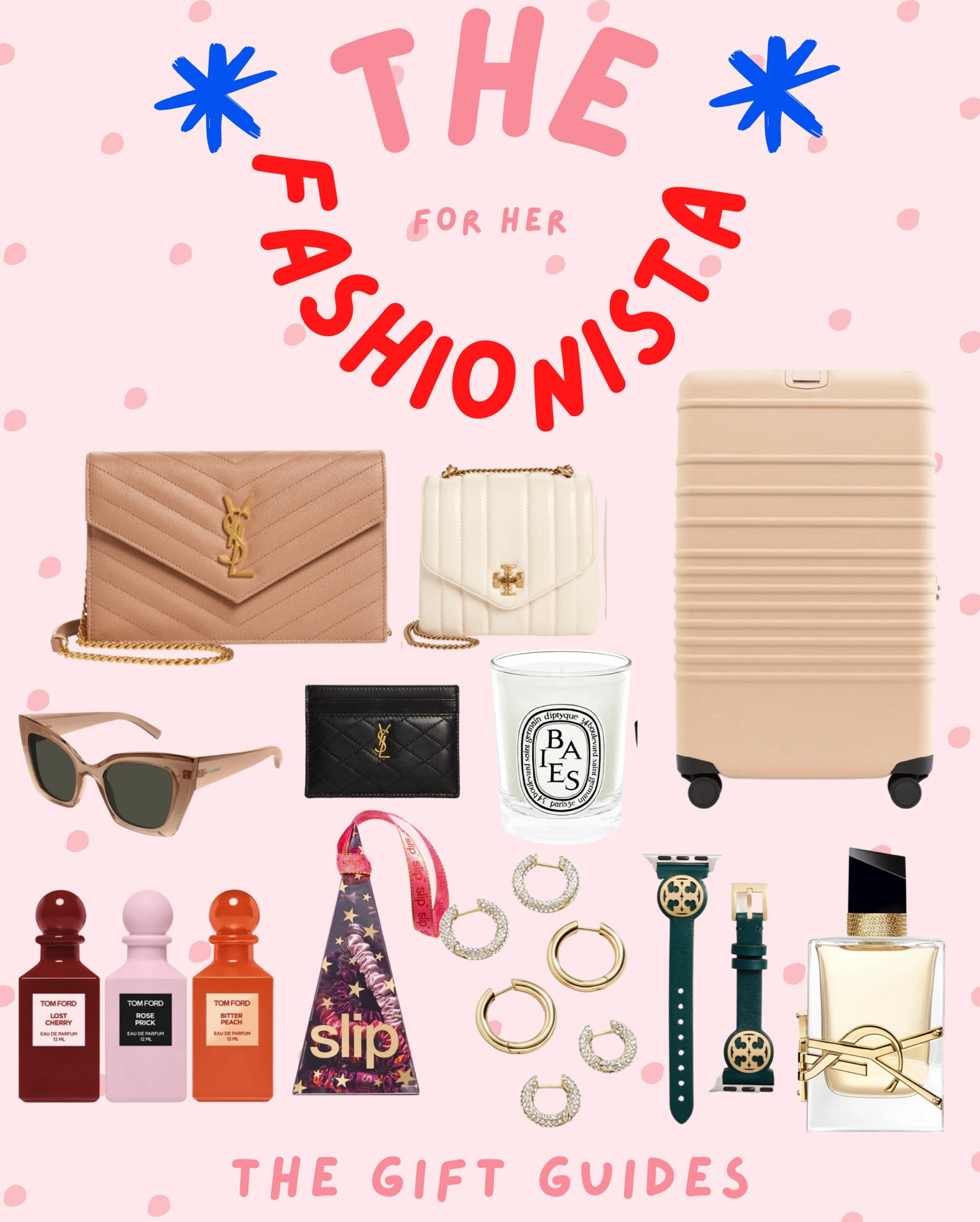 Everything about her look expensive? It probably is. 

These iconic staples include the YSL crossbody, card carrier, neutral sunglasses, the BEIS suitcase, top selling fragrances, and easy to pair earrings 

#LTKHoliday #LTKGiftGuide #LTKSeasonal