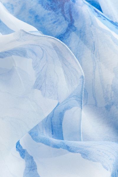 Long Chiffon Dress - Light blue/floral - Ladies | H&M US | H&M (US + CA)