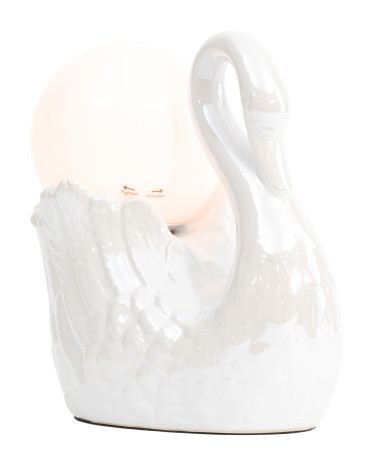 10In Ceramic Orb Swan Table Lamp | TJ Maxx