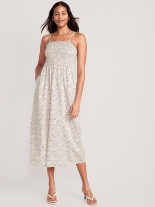 Fit & Flare Floral Smocked Maxi Cami Dress for Women | Old Navy (US)