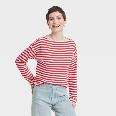 Women's Long Sleeve Boat Neck T-Shirt - Universal Thread™ | Target