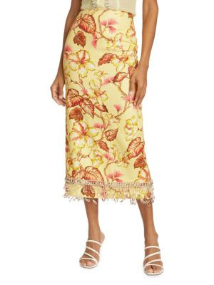 Matchmaker Floral Diamante Midi-Skirt | Saks Fifth Avenue OFF 5TH