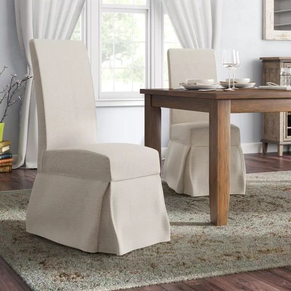 Stolle Upholstered Parsons Chair in Beige (Set of 2) | Wayfair North America