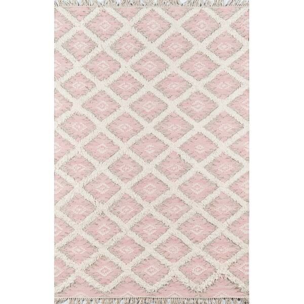 Momeni Harper Hand Woven Wool Contemporary Geometric Area Rug - 2' x 3' - Pink | Bed Bath & Beyond