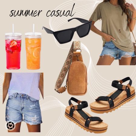 Jean shorts, summer style, summer sandals, summer fashion, must have shorts, casual summer style 

#LTKU #LTKstyletip #LTKshoecrush