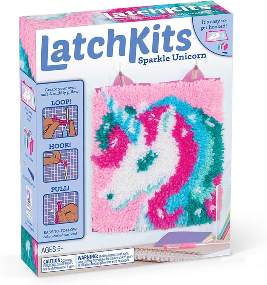 Latch Hook Kits for Kids – Kids Crafts, Arts and Crafts, Yarn Art, Wall Hanging & Mini-Rugs, Cr... | Amazon (US)