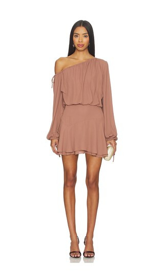 Violetta Mini Dress in Mocha | Revolve Clothing (Global)