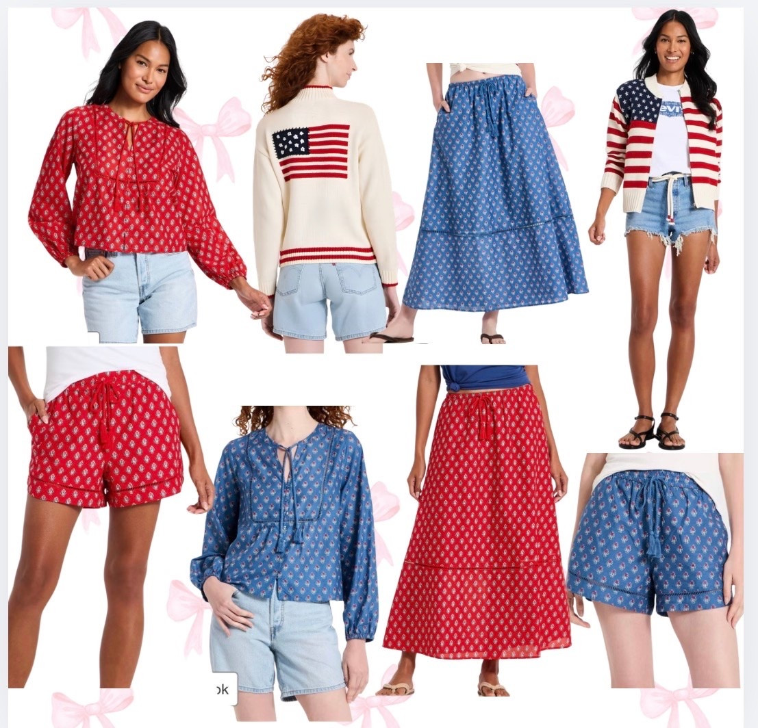 This Target Americana collection is finally online and it’s so good!!
And there are matching mini options in everything for your little one!