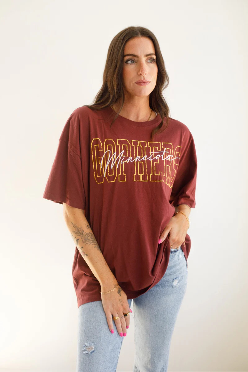 Minnesota Owens Outline Oversized Band Tee | Gameday Social