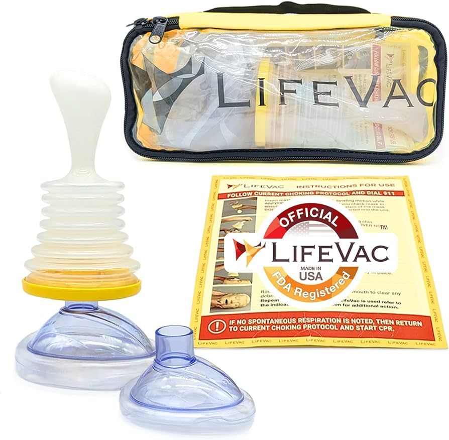 LifeVac Yellow Travel Kit - Portable Suction Rescue Device, First Aid Kit for Kids and Adults, Po... | Amazon (US)