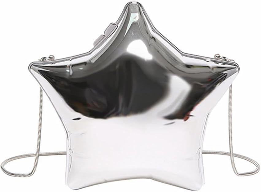 Women Acrylic Clutch Purse Star Shape Handbag Unique Evening Bag Chain Crossbody Bag for Formal P... | Amazon (US)