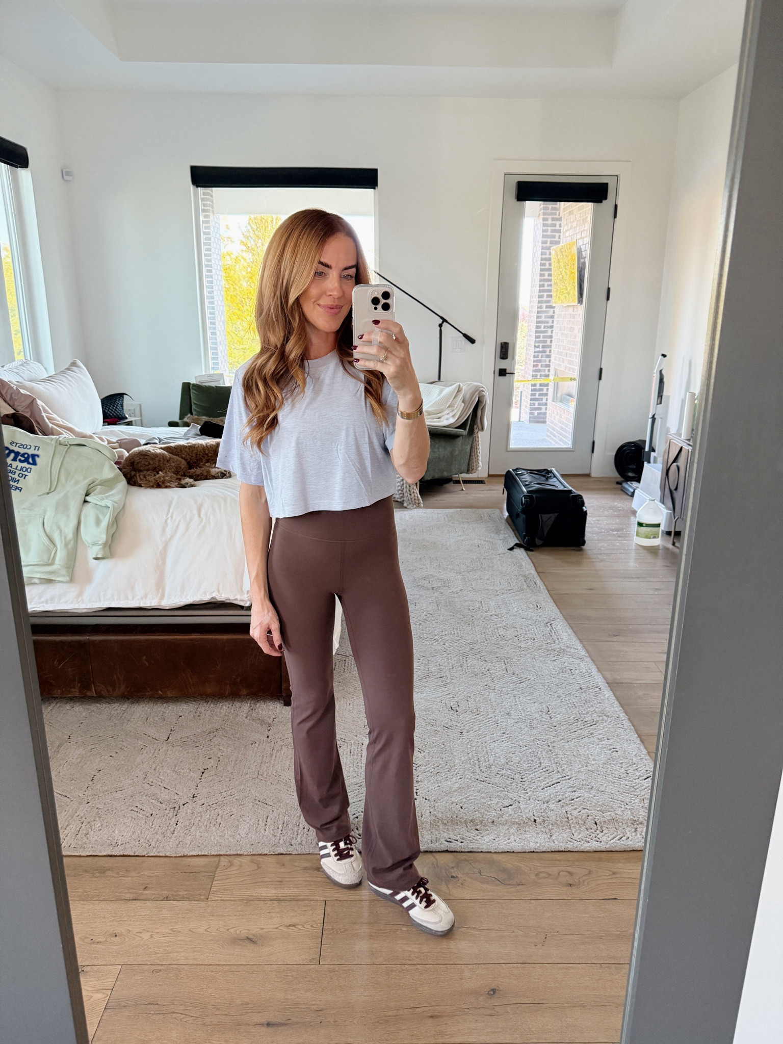 The high waist on these pants is MAGICAL. Wearing an XS in them and the top! 

FP movement, free people, workout