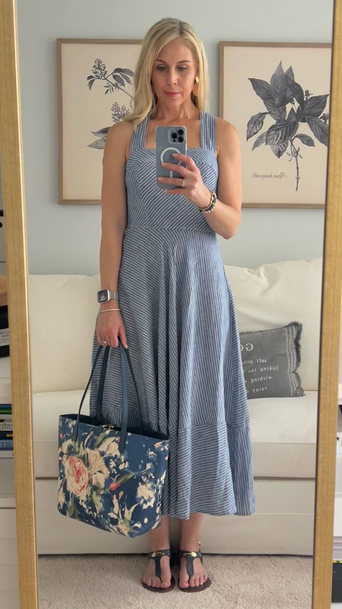 Loving this Sunday dress and this reversible tote, perfect for summer gatherings. Hello 4th of July outfit! 🇺🇸 The dress is on sale! 

#LTKItBag #LTKSummerSales #LTKSeasonal