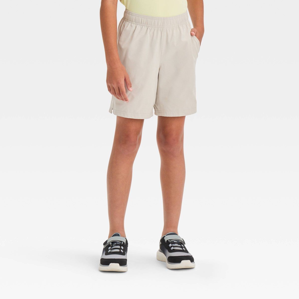 Boys' Light Weight Woven Shorts - All In Motion™ Beige XS | Target