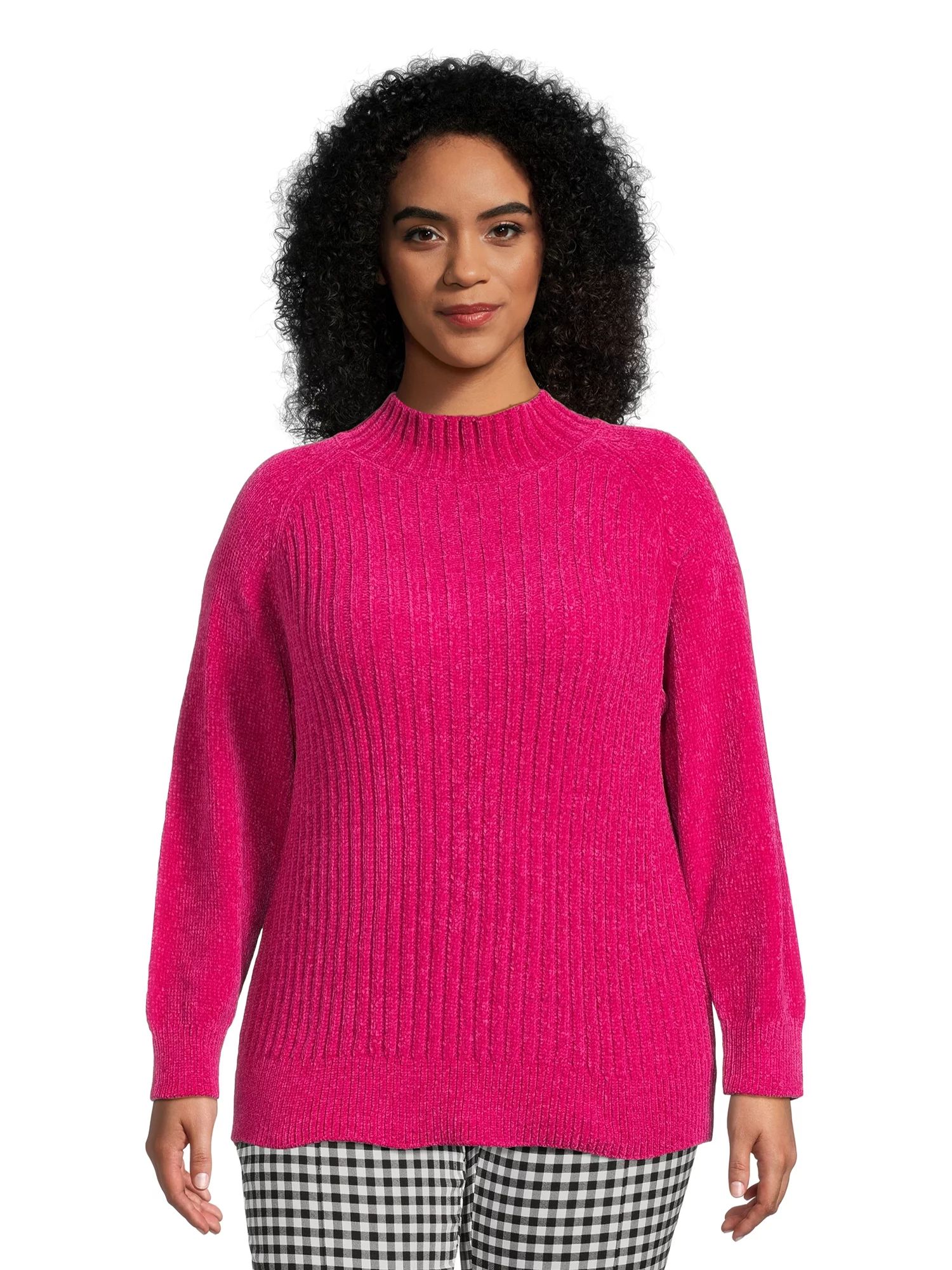Terra & Sky Women's Plus Size Chenille Sweater, Sizes 0X-4X - Walmart.com | Walmart (US)