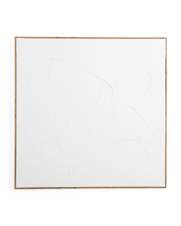30x30 White On White Abstract Walnut Framed Wall Art | Home | T.J.Maxx | TJ Maxx