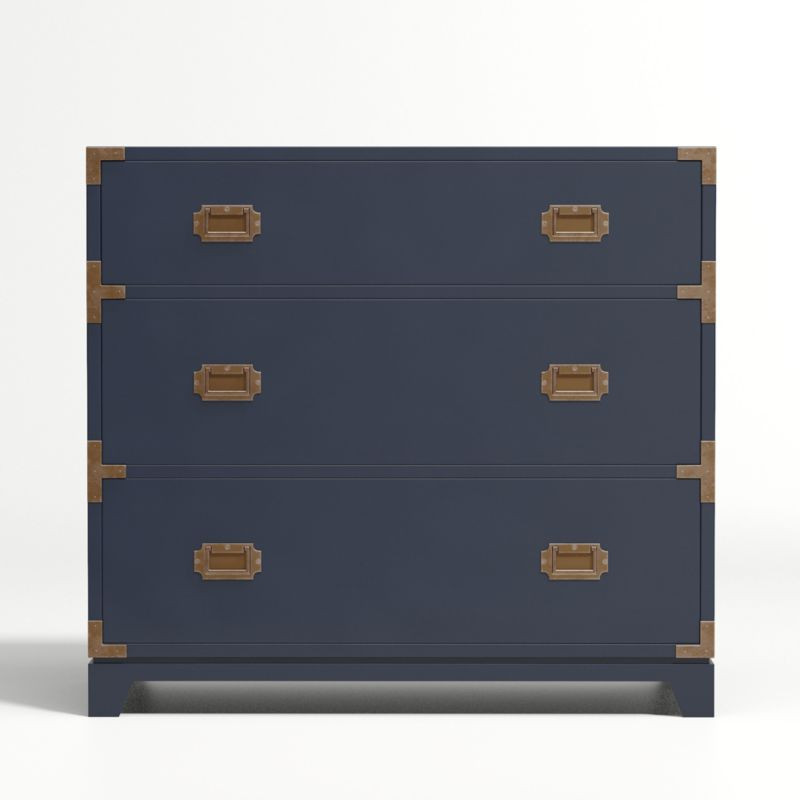 Kids Navy Campaign 3-Drawer Dresser + Reviews | Crate and Barrel | Crate & Barrel