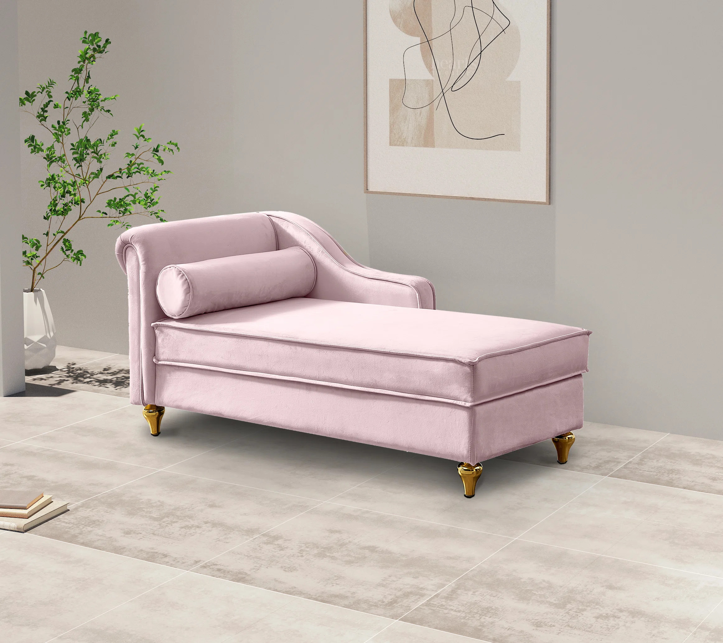 Garrad Velvet Chaise Lounge | Wayfair North America