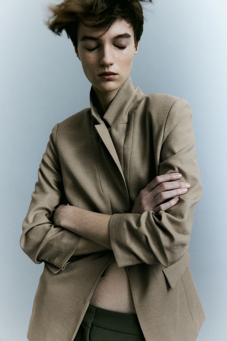 Gathered-sleeve blazer | H&M (UK, MY, IN, SG, PH, TW, HK)