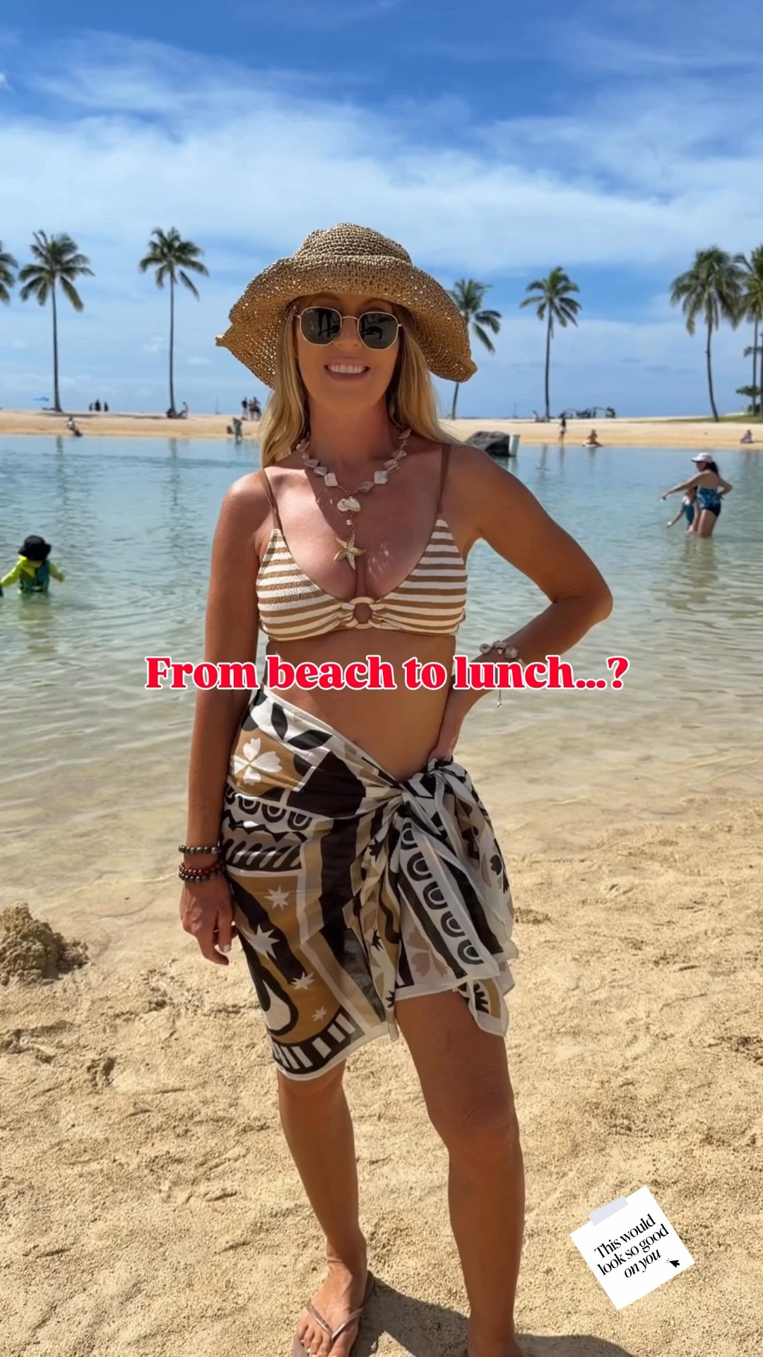 Fun mini sarong mini skirt that you can wear from beach to lunch ! What do you think? 

#LTKU #LTKSwim #LTKgrwm