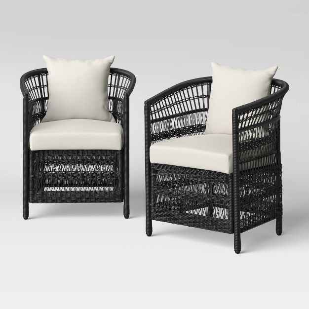 Mulberry 2pk Patio Club Chair - Threshold™ | Target