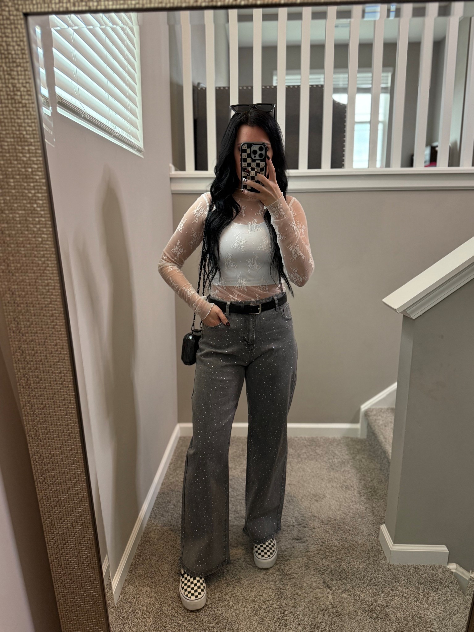 Easy outfit for my casual alt girlies. Love these pants with my checkered Vans  

#LTKootd #LTKmomlife #LTKTall