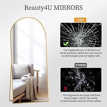 Beauty4U Arched Full Length Mirror Floor Mirror Standing or Leaning, Bedroom Mirror Dressing Mirr... | Amazon (US)