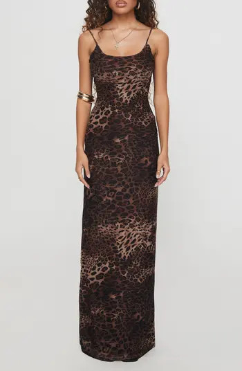 Princess Polly Knox Leopard Maxi Cocktail Slipdress | Nordstrom | Nordstrom