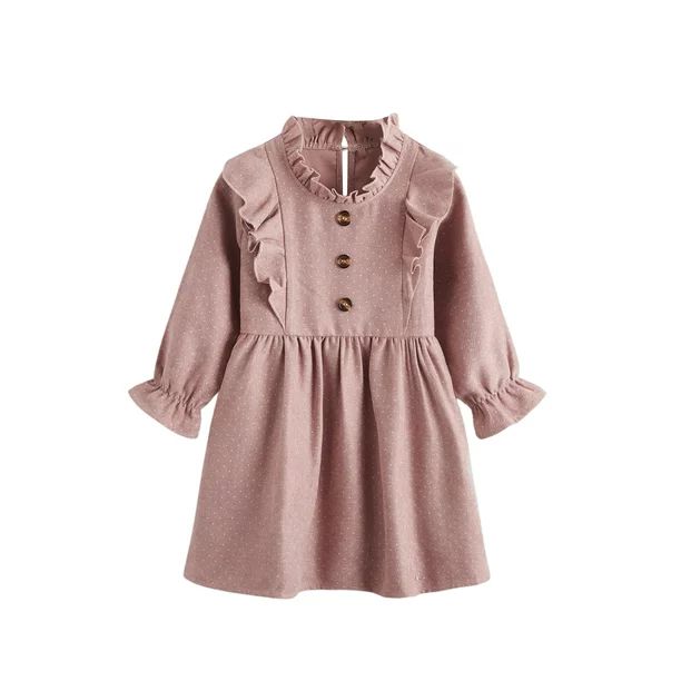 Autumn Princess Infant Baby Girls Dress Ruffles Long Sleeve A-line Casual Dress Children Clothing... | Walmart (US)