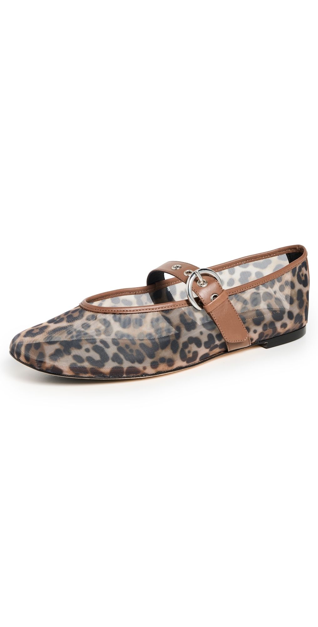 Reformation Bethany Ballet Flats Leopard Mesh 11 | Shopbop