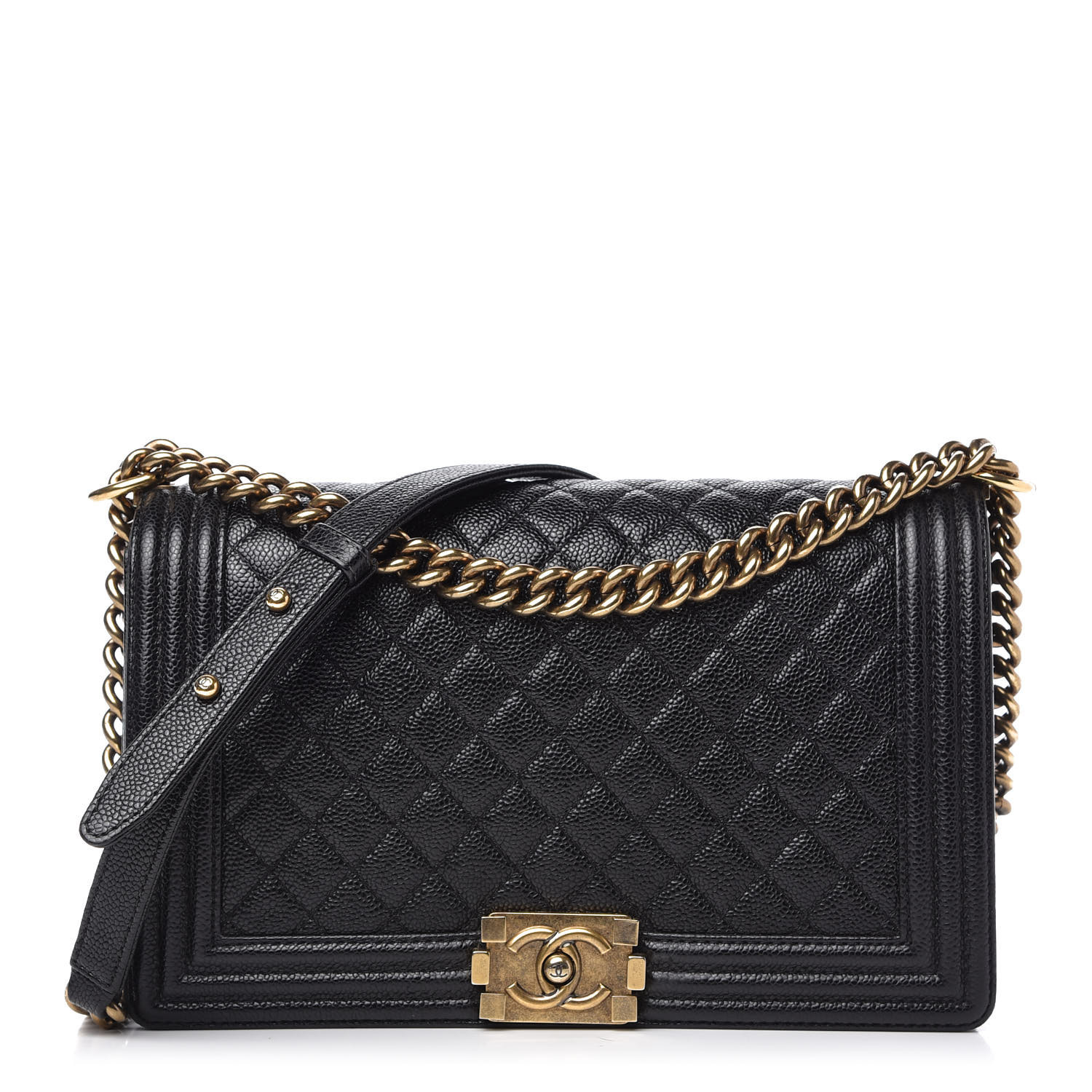Caviar Quilted New Medium Boy Flap Black | Fashionphile