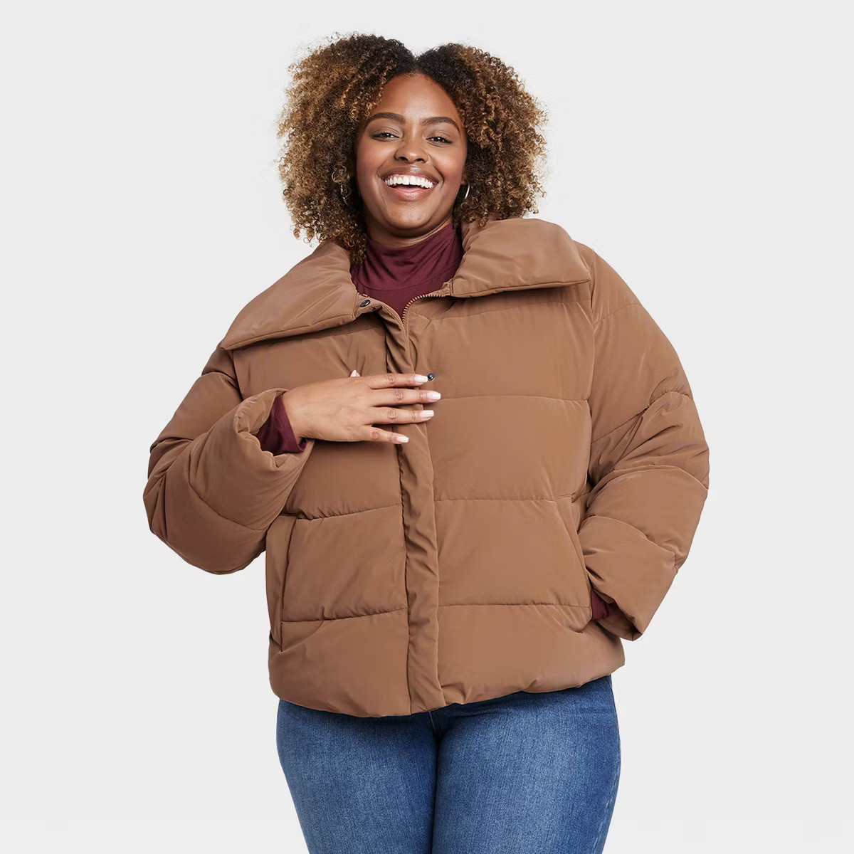 Women's Short Puffer Jacket - Ava & Viv™ | Target