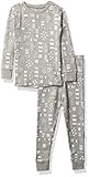 HonestBaby Baby Toddler Organic Cotton 2-Piece Snug Fit Pajama Set, Pattern Play Gray Heather, 2T | Amazon (US)