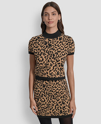 DKNY Jeans Women's Animal Print Cropped Top - Macy's | Macy's