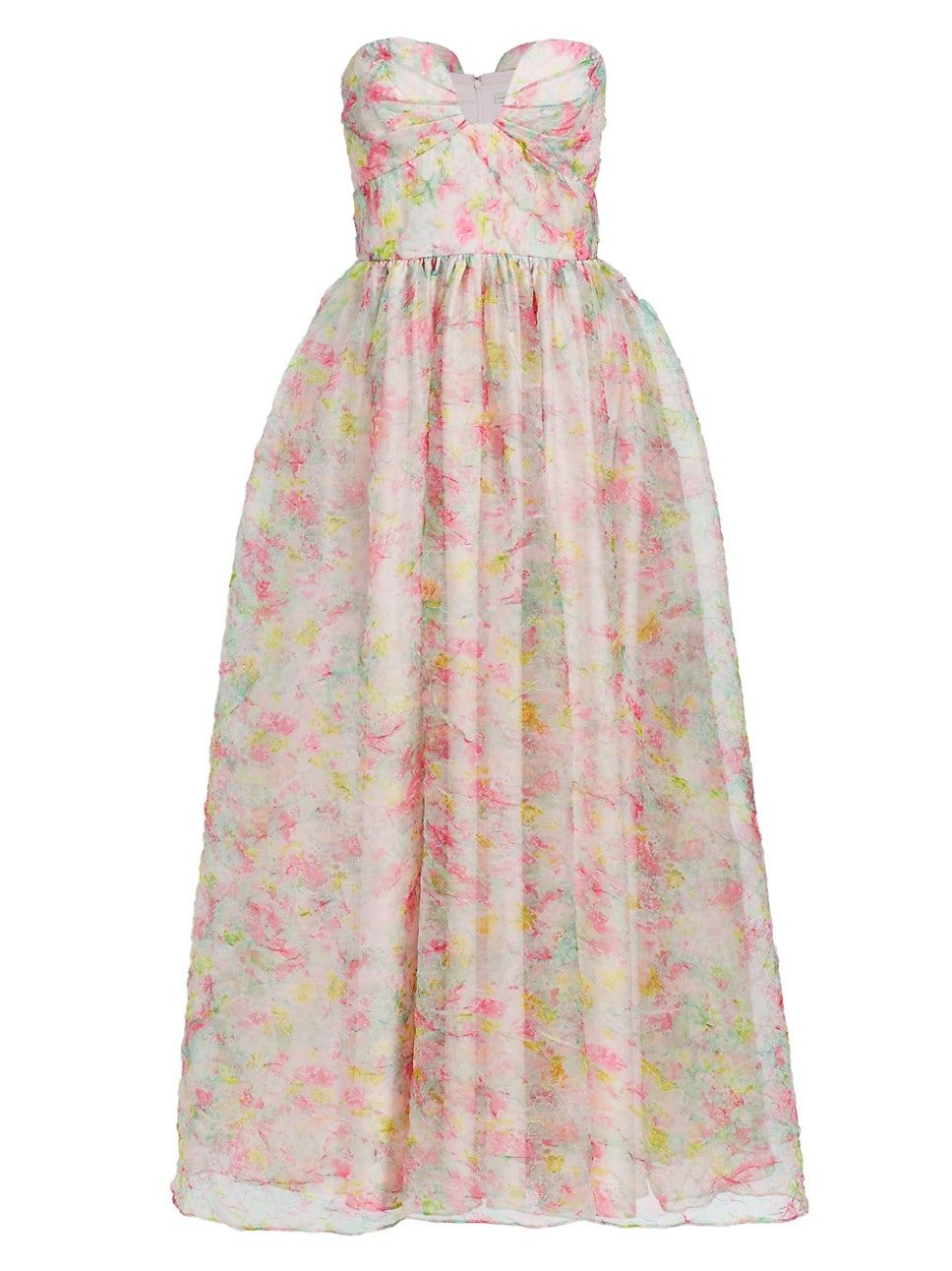 Floral Crinkled Organza Maxi Dress | Saks Fifth Avenue