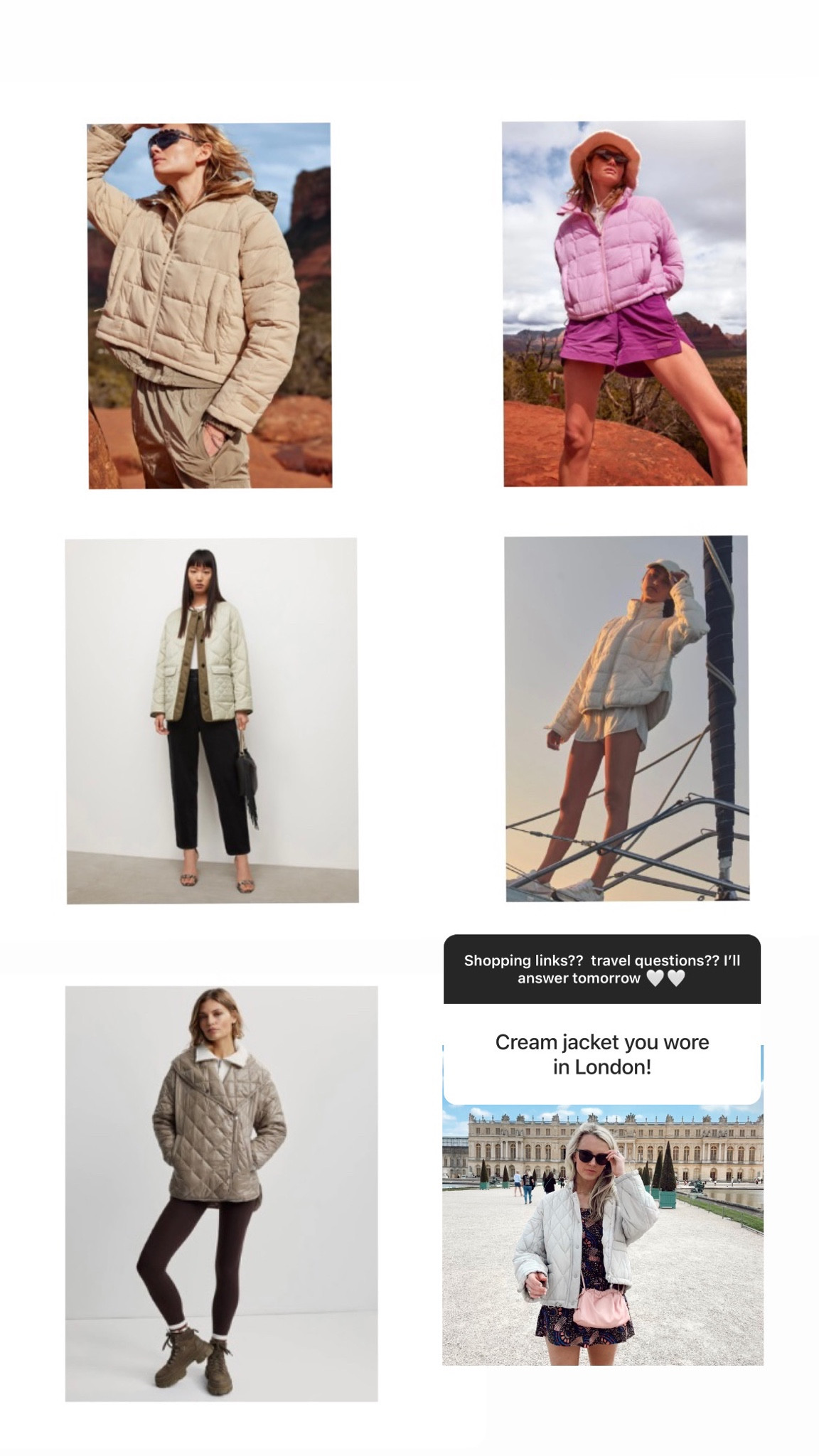 Cream jacket I wore in London is from Zara two years ago — linked similar options. The one from halfway is amazing! Windproof & doubles as a travel pillow🤍

#LTKFind #LTKstyletip #LTKsalealert