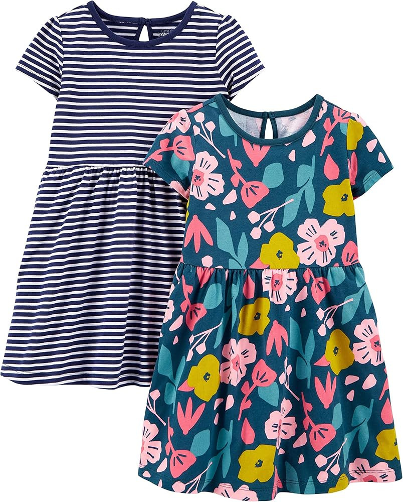 Simple Joys by Carter's Girls' Short-Sleeve and Sleeveless Dress Sets, Pack of 2 | Amazon (US)