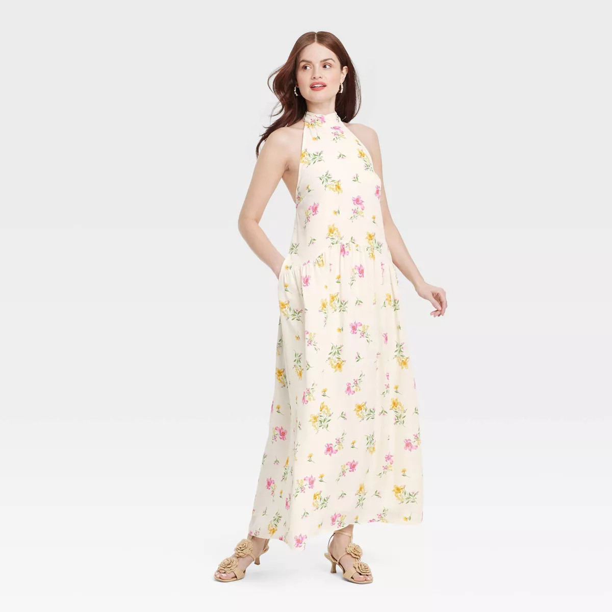 Women's Tie Neck Maxi Dress - A New Day™ | Target
