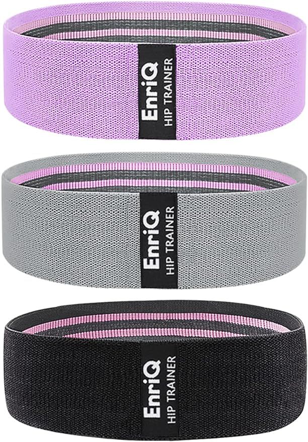 EnriQ Booty Bands Fabric Resistance Bands for Legs and Butt - Non Slip Cloth Hip Bands Elastic Wo... | Amazon (US)