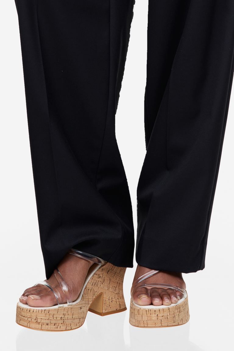 Wedge-heeled Sandals - Transparent/beige - Ladies | H&M US | H&M (US + CA)