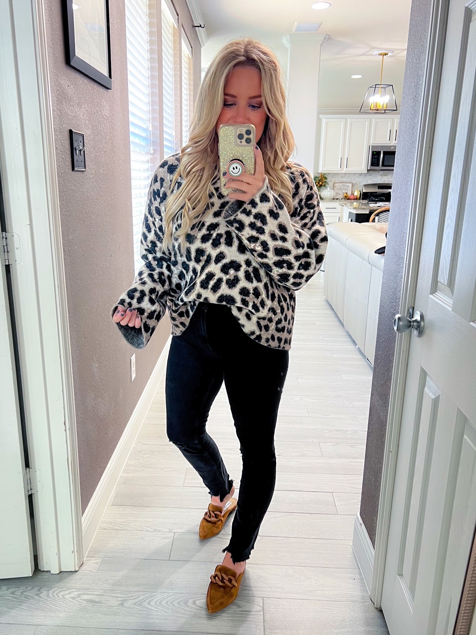 H&M leopard sweater - small
Black skinny jeans - true to size 




Fall home decor
Home decor
Athleisure wear 
Casual cozy fashion
Home Decor
Target decor 
Summer outfits 
Teacher fashion
Teacher outfits 
Walmart finds
Walmart fashion
Walmart style
Amazon fashion
Amazon style
Amazon finds
Outfit inspo
Family photos 
Target fashion
Target finds
Target style 
Workwear
Business casual
Denim shorts
Sandals
Sneakers
Affordable fashion
Etsy Finds
Travel outfit
Travel essentials
Teacher outfit 
Western outfit
Boutique Finds
Jumpsuits/Rompers
Gameday outfits 