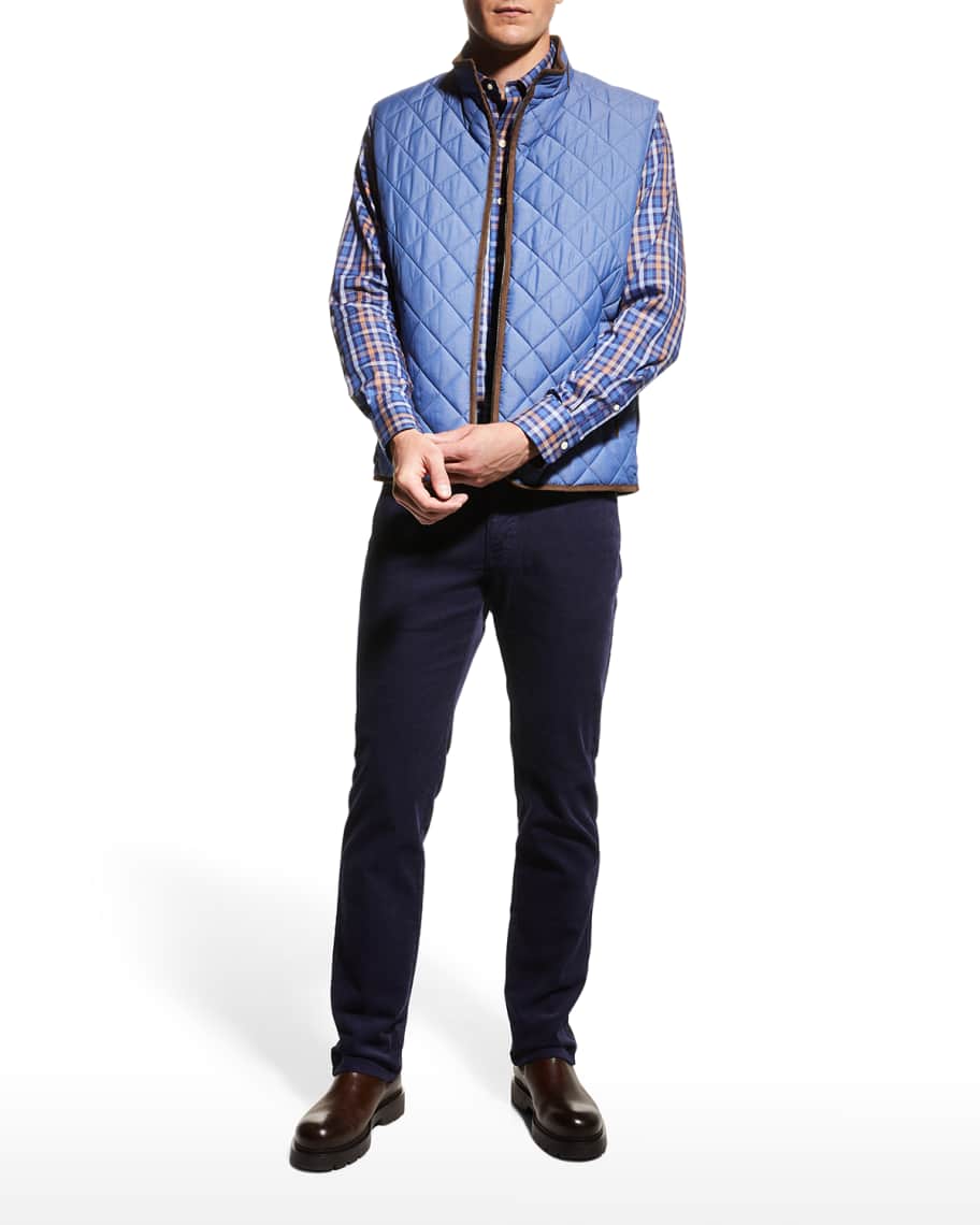 Peter Millar Men's Crown Essex Quilted Zip Vest | Neiman Marcus