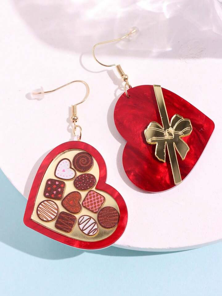 1 Pair Casual Minimalist Heart Shaped Earrings, Fashionable Personal Accessories, Gifts For Women... | SHEIN